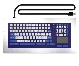 Industrial Waterproof Membrane Keyboard 104 Key with Touchpad